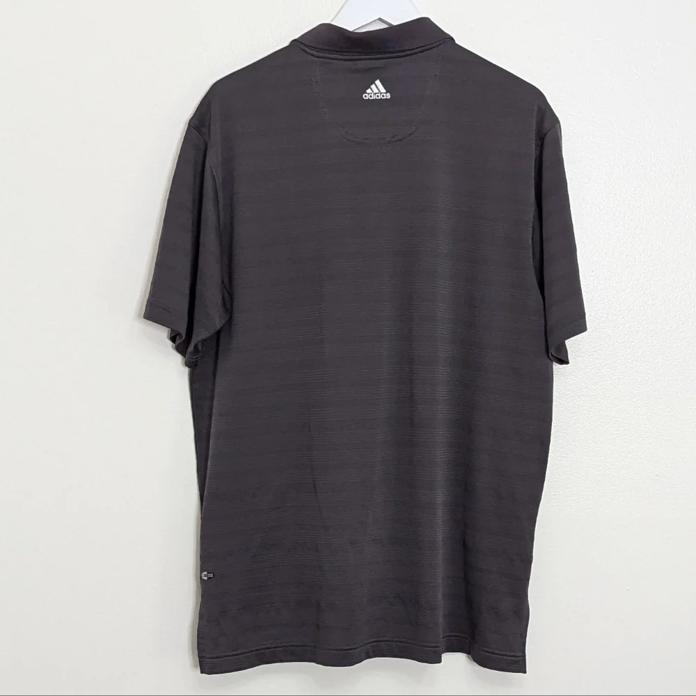 Adidas Golf Polo Men's Large Grey Climacool Short Sleeve
